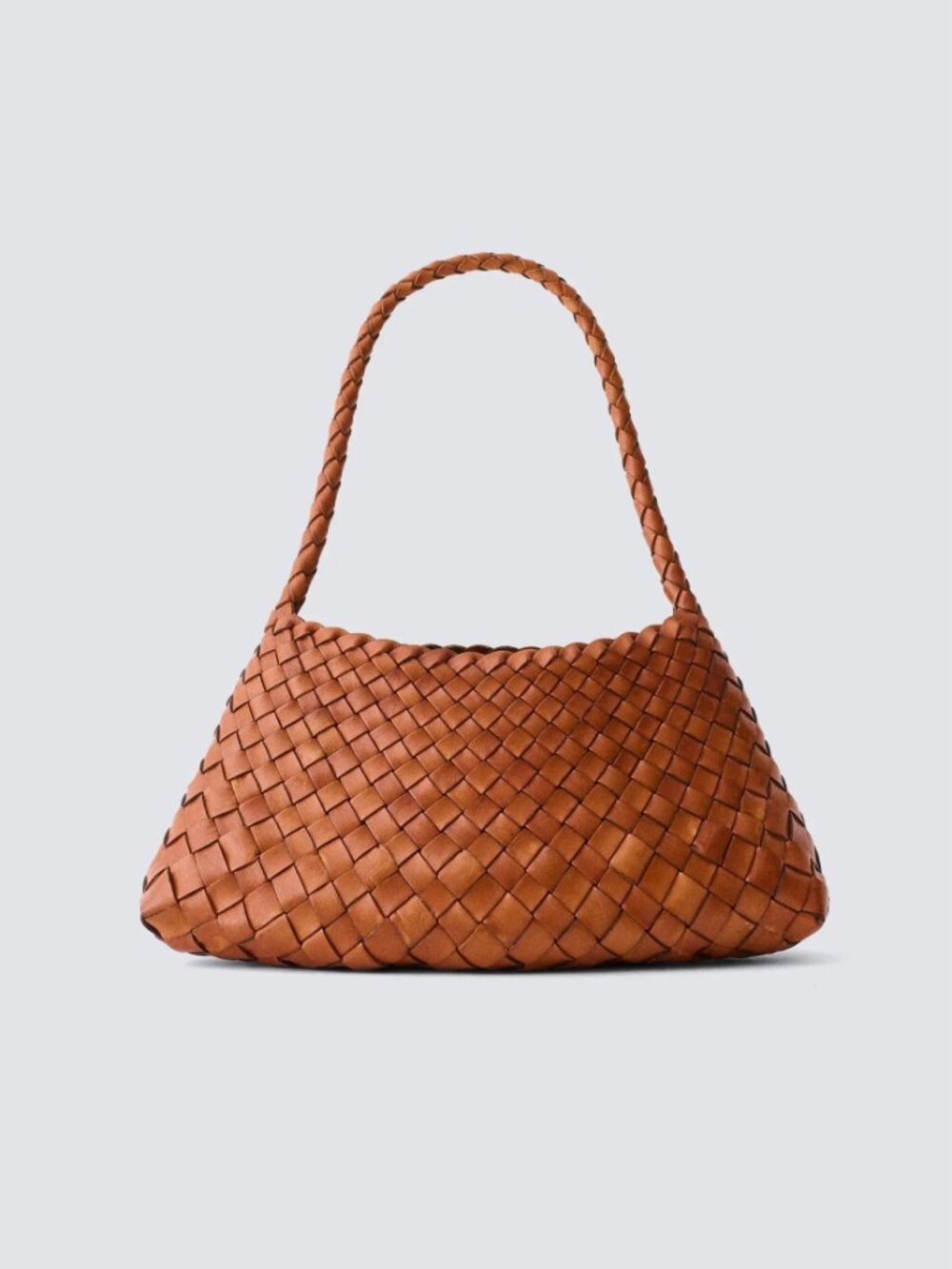 Dragon Diffusion Tan Woven Leather Croce Small Underarm Bag